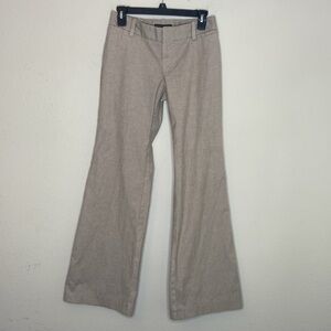 Banana Republic Women's Size 2 Tan and White Striped Flare Leg Pants